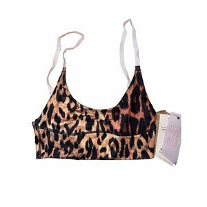 Free People We Are Hah Cami Brhah Animal Print Rare NWTS Size XS Bralette Bra V